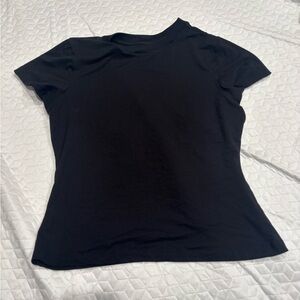 7 diamonds Elegant Black Short Sleeve Women's Tee